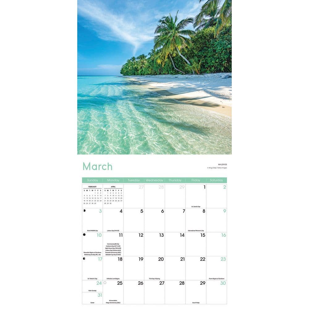 Beaches 2024 Wall Calendar - Calendars.com