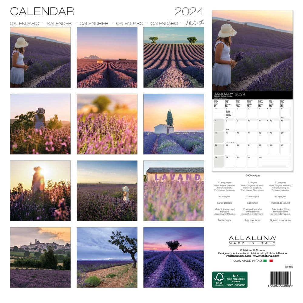 Lavender 2024 Wall Calendar First Alternate Image width=&quot;1000&quot; height=&quot;1000&quot;