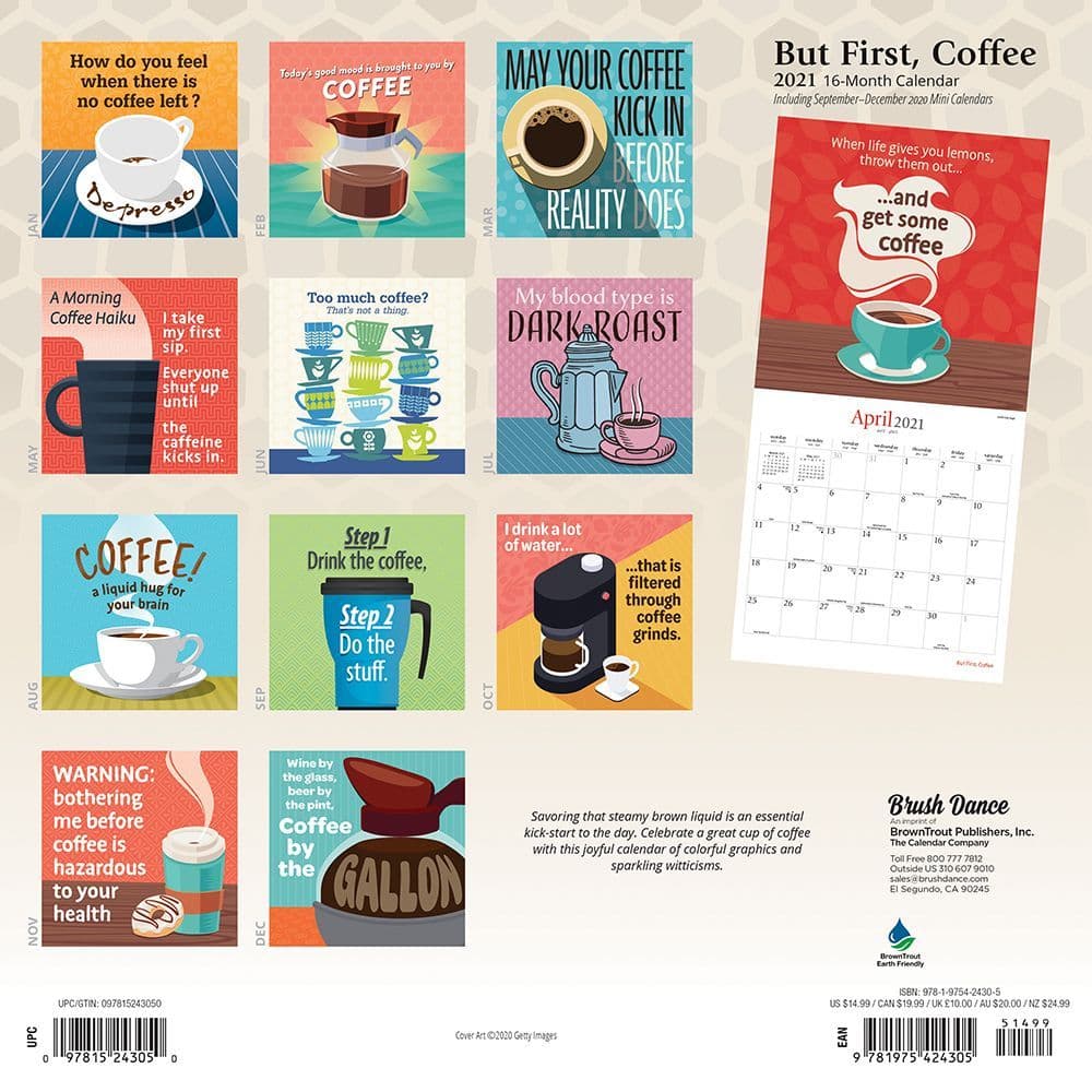 But First Coffee Wall Calendar - Calendars.com