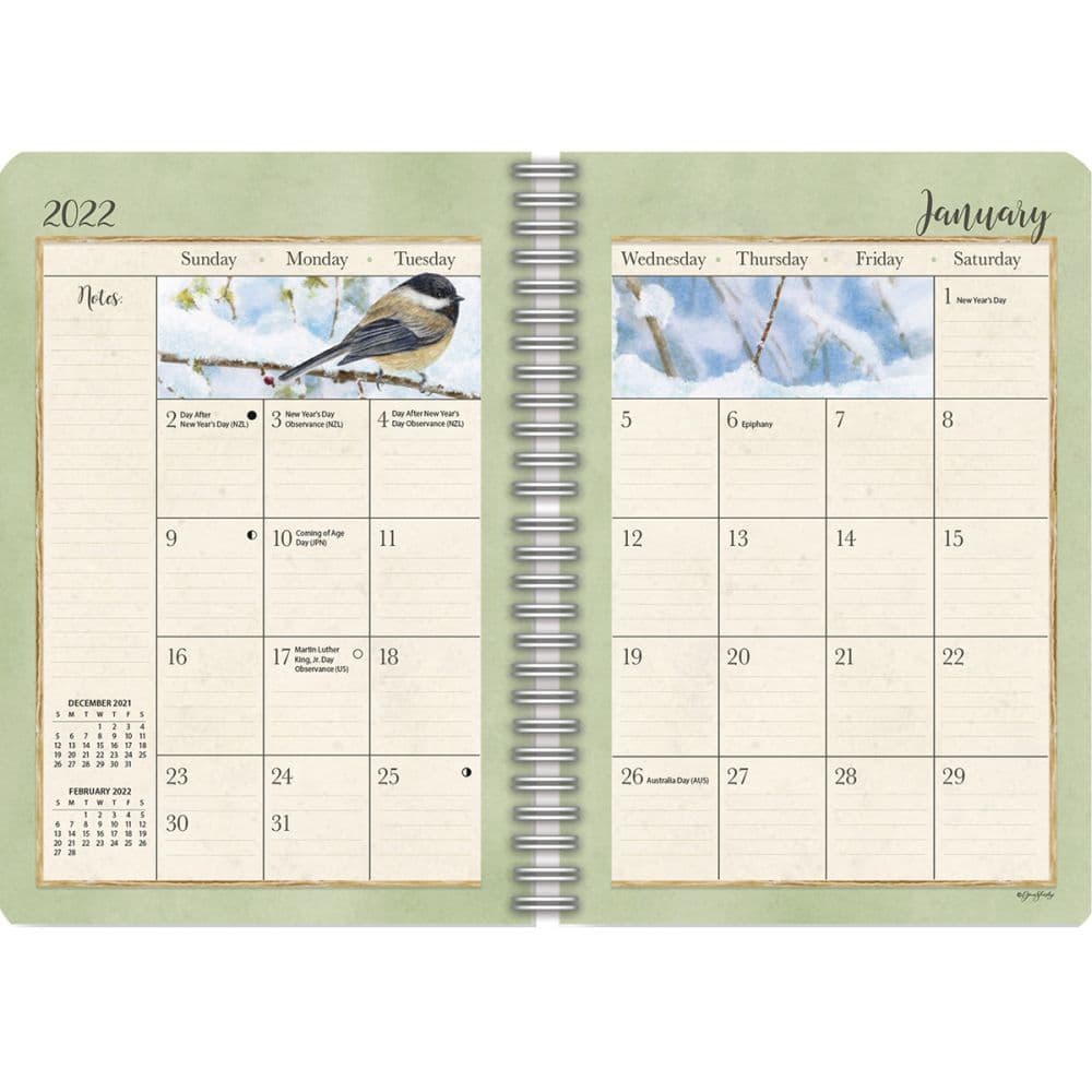 Birds In The Garden 2022 Spiral Engagement Planner - Calendars.com