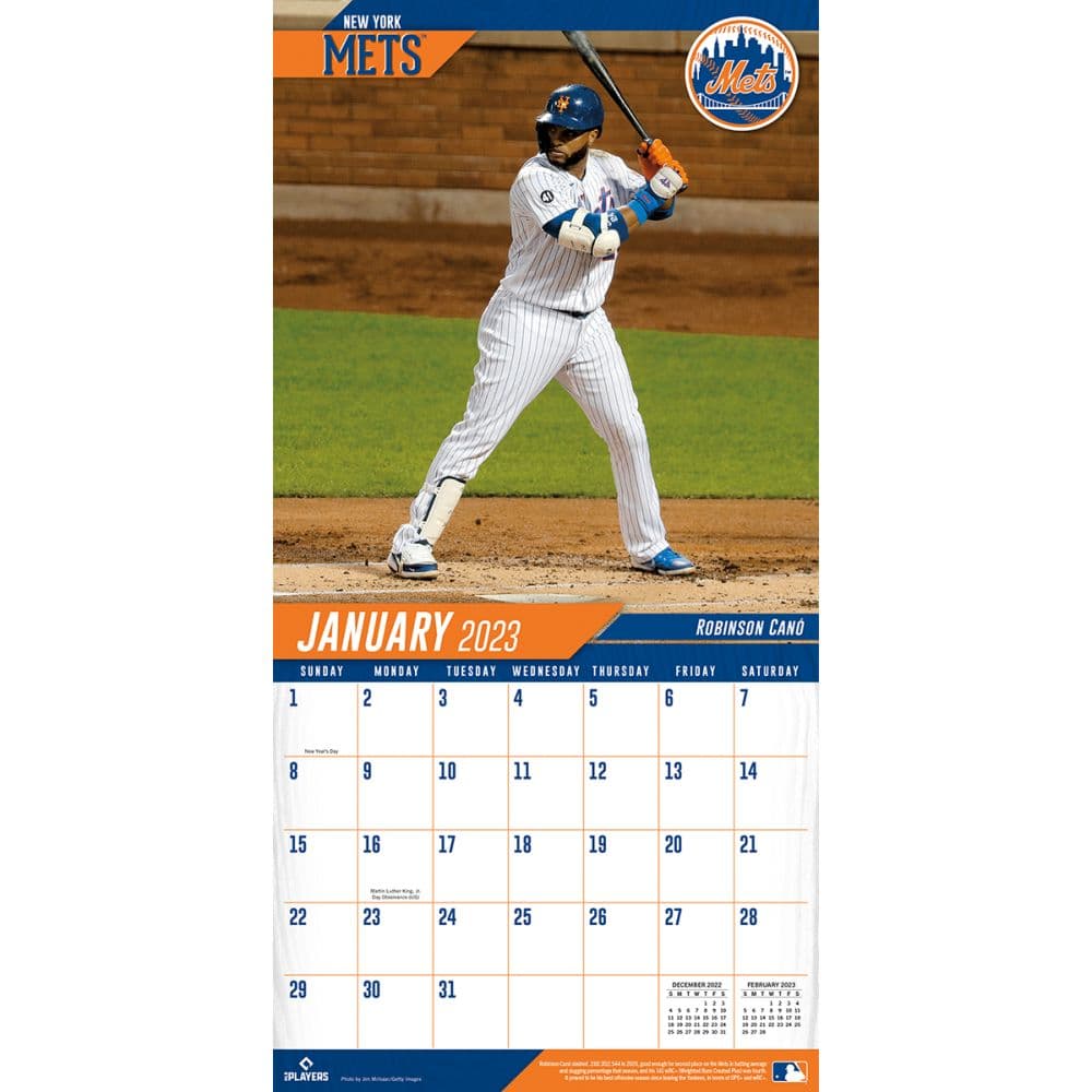 MLB New York Mets 2023 Wall Calendar Calendars