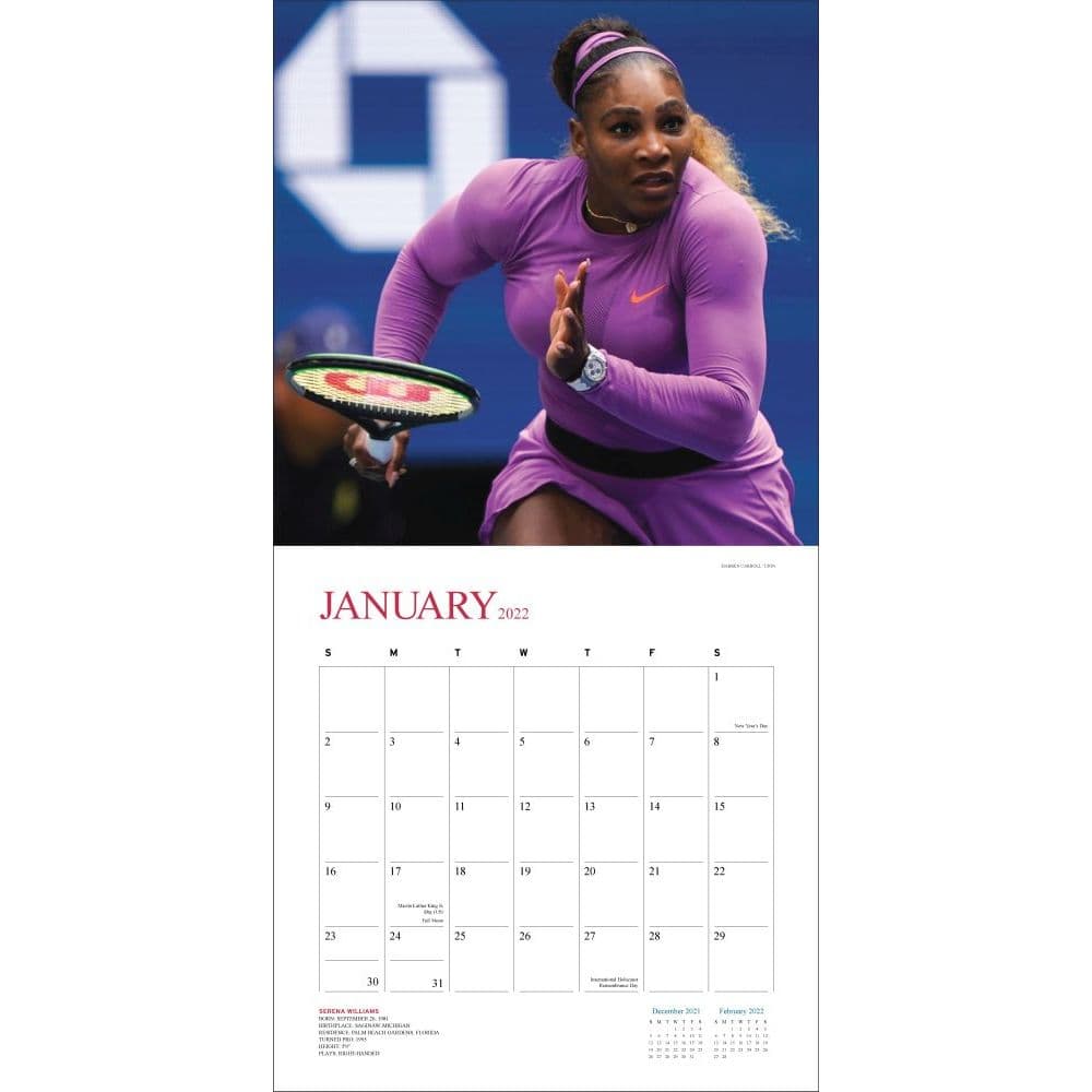 Powershares Tennis 2022 Schedule Tennis 2022 Wall Calendar - Calendars.com