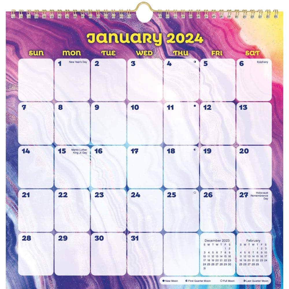Marble Spiral 2024 Wall Calendar Main Image
