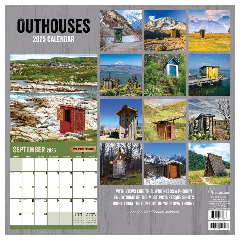 Outhouses 2025 Wall Calendar First Alternate Image