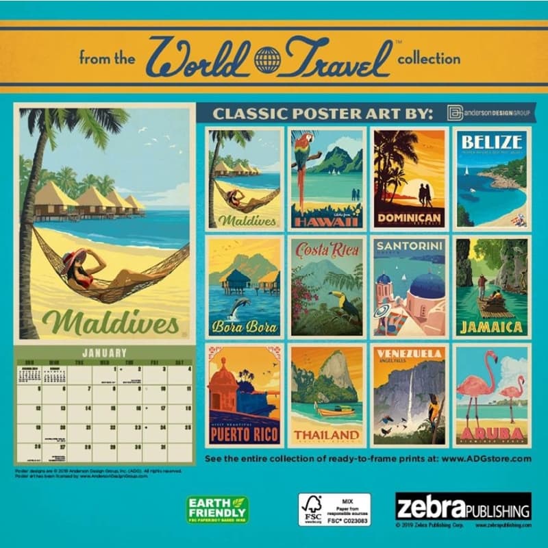 Tropical Paradise Wall Calendar