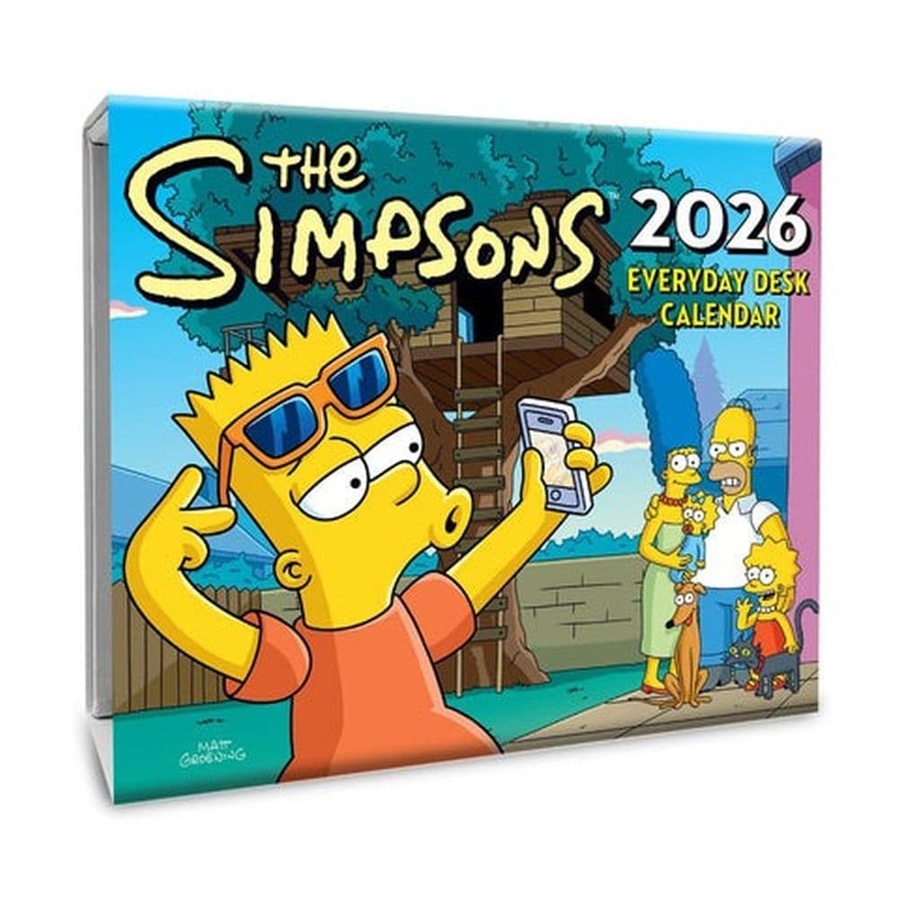 Simpsons 2026 Desk Calendar Main Product Image