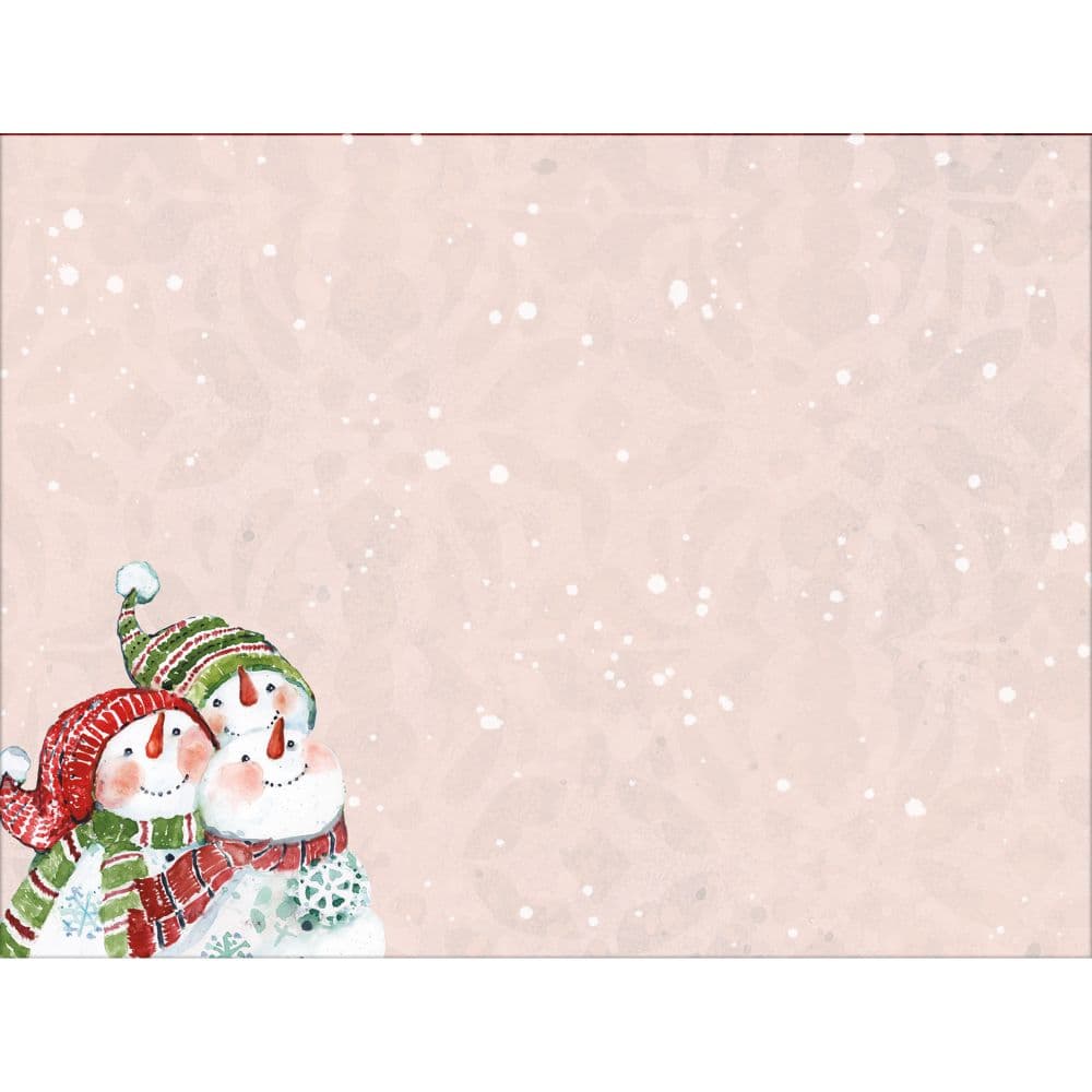 Snowman Gathering Classic Christmas Cards Alt2