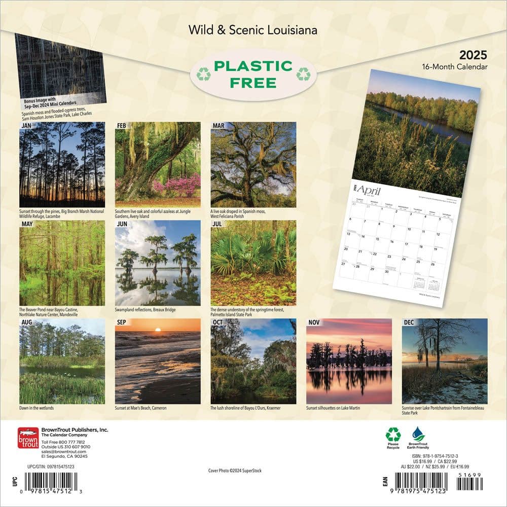 Louisiana Wild and Scenic 2025 Wall Calendar First Alternate Image