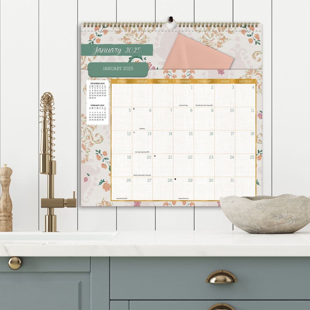 Patina Vie 2025 File It Wall Calendar