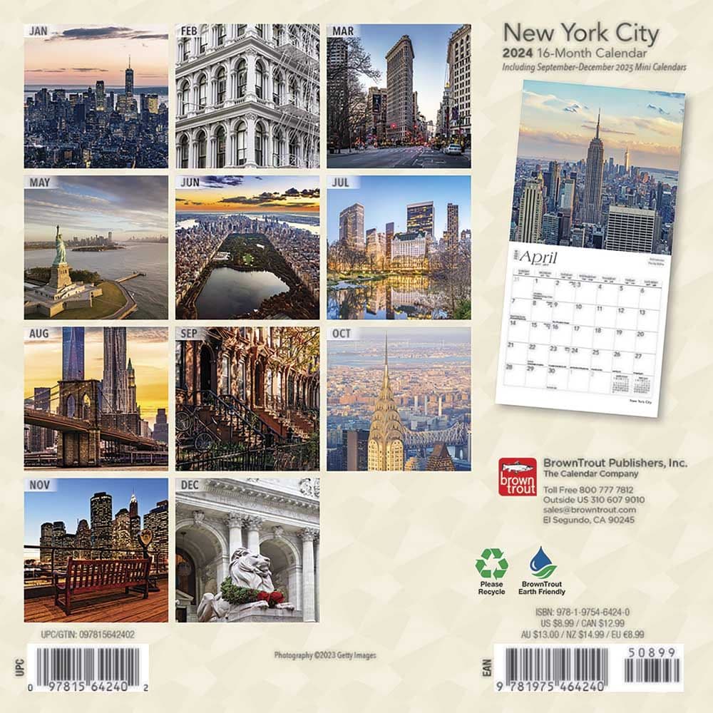 New York City 2024 Mini Wall Calendar First Alternate  Image width=&quot;1000&quot; height=&quot;1000&quot;