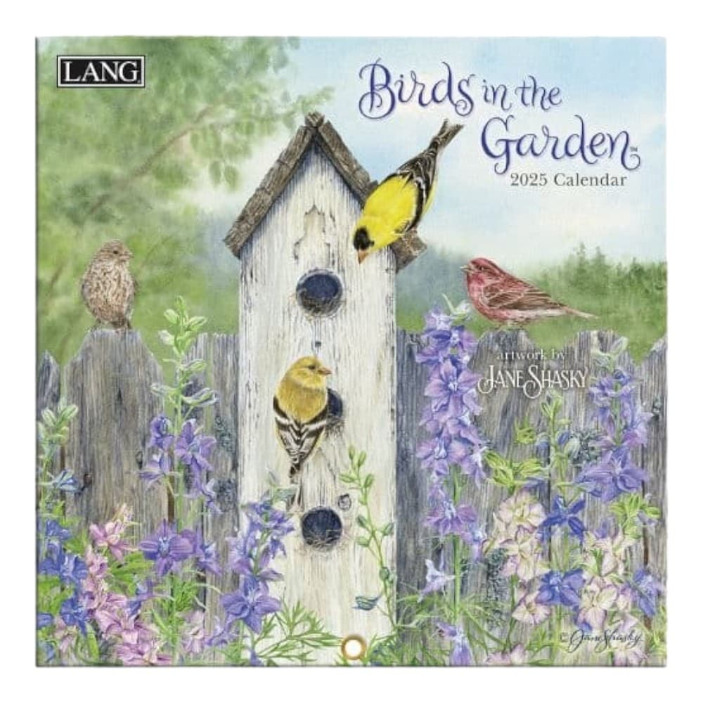 Birds in the Garden by Jane Shasky 2025 Mini Wall Calendar