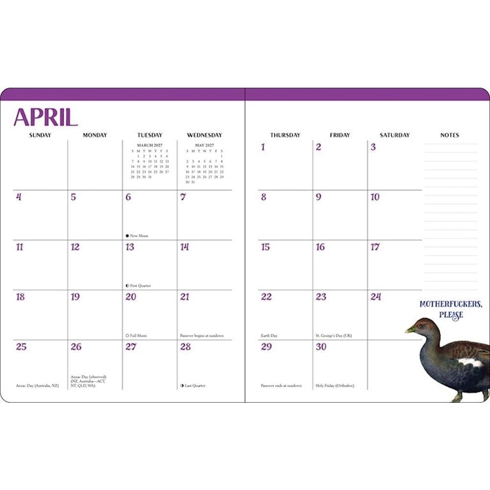 Effin Birds 2027 Engagement Planner Second Alternate Image