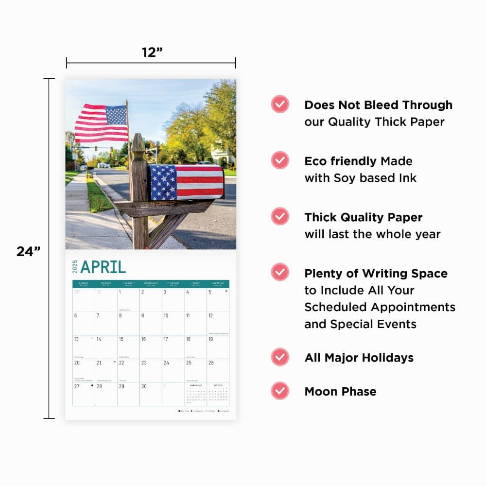 God Bless America 2025 Wall Calendar Fourth Alternate Image width=&quot;1000&quot; height=&quot;1000&quot;