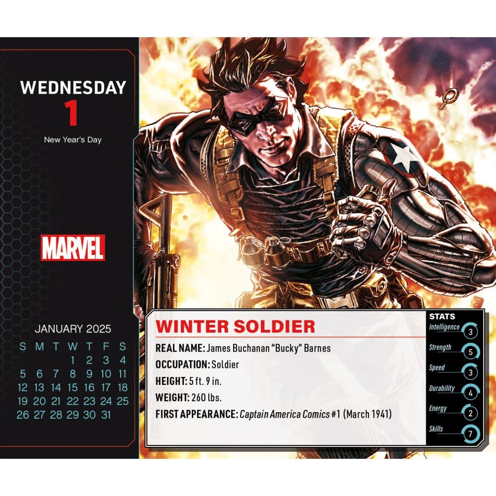 Marvel History 2025 Desk Calendar Second Alternate Image width="1000" height="1000"