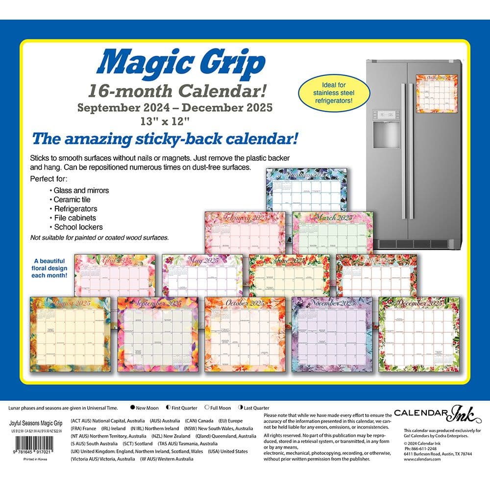 Floral Jumbo Magic Grip 2025 Wall Calendar First Alternate Image width=&quot;1000&quot; height=&quot;1000&quot;