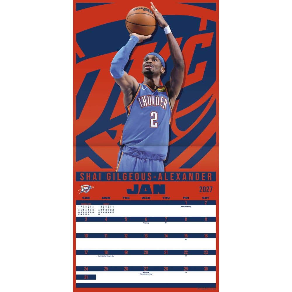 NBA Superstars 2027 Wall Calendar Second Alternate Image