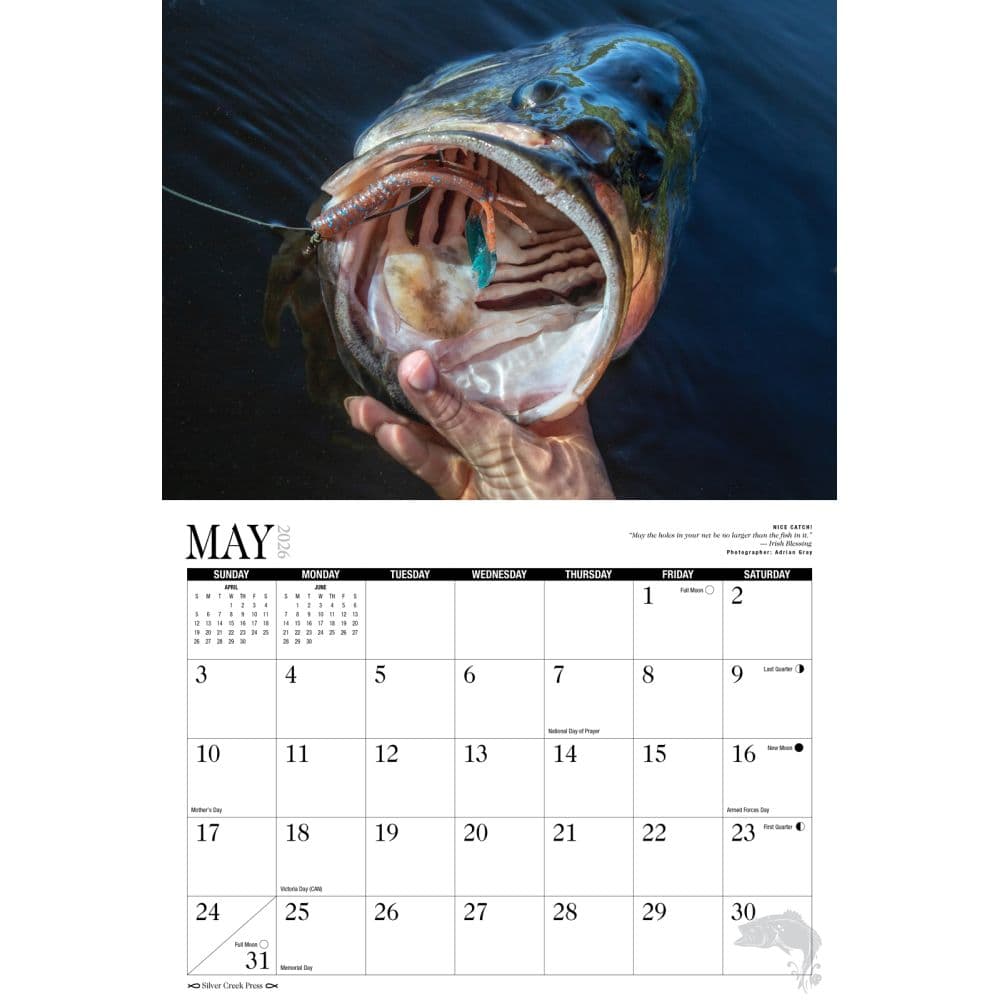Bass 2026 Wall Calendar Second Alternate Image