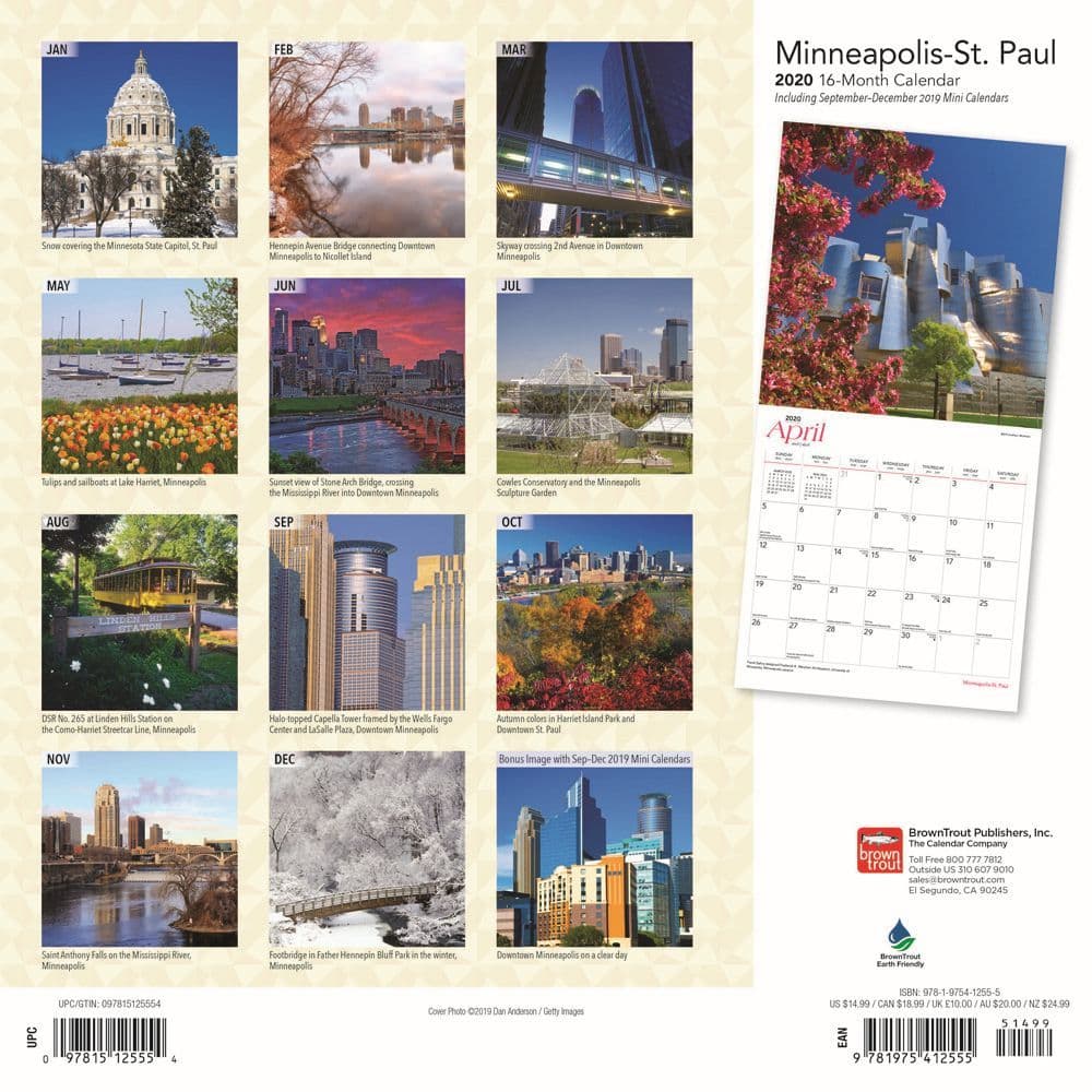 Minneapolis St Paul Wall Calendar