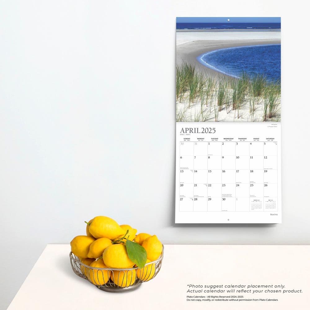 Beaches by Plato 18 Month Foil 2025 Wall Calendar Fourth Alternate Image width=&quot;1000&quot; height=&quot;1000&quot;