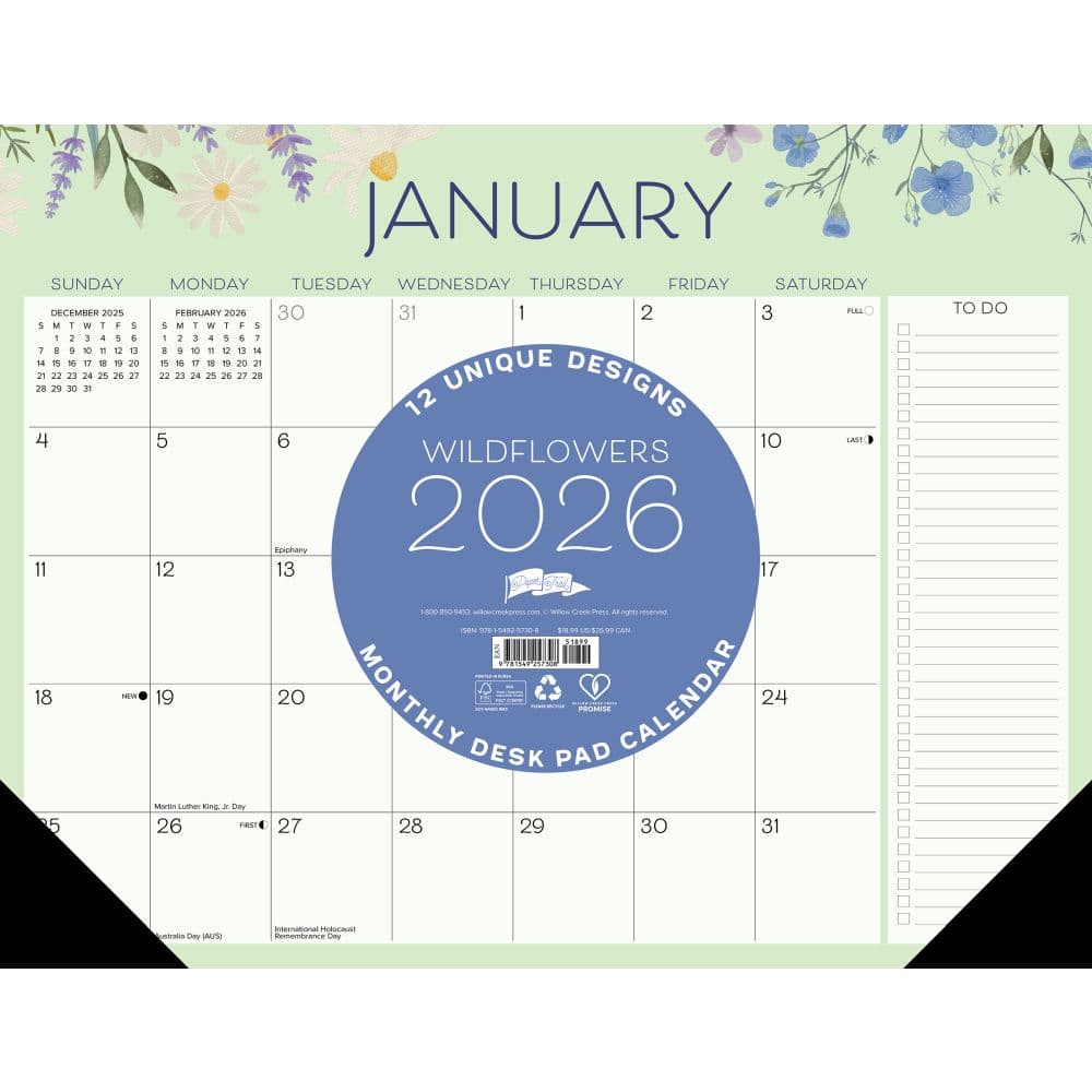 image Wildflowers 2026 Desk Pad Main Product Image