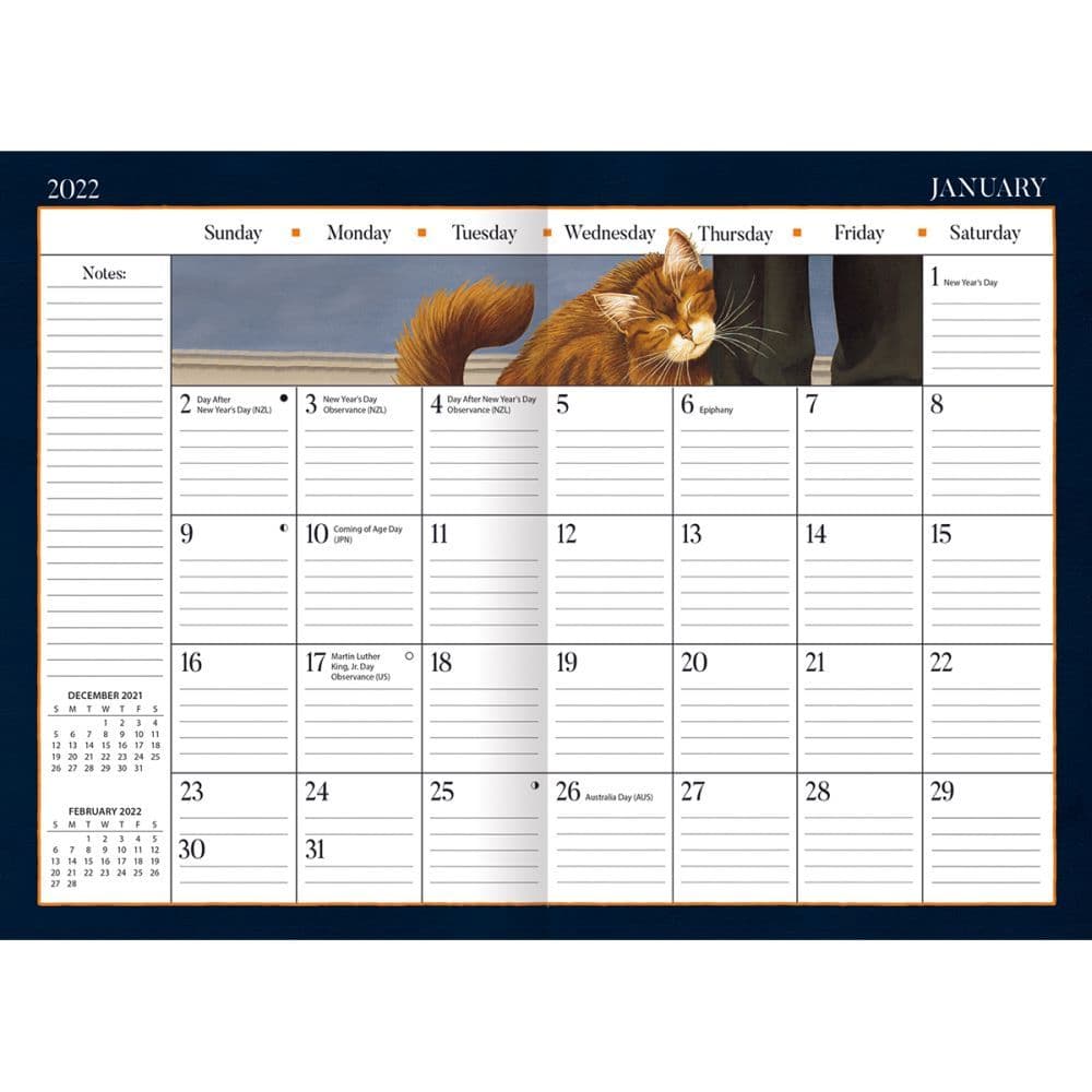 American Cat 2022 Monthly Planner - Calendars.com