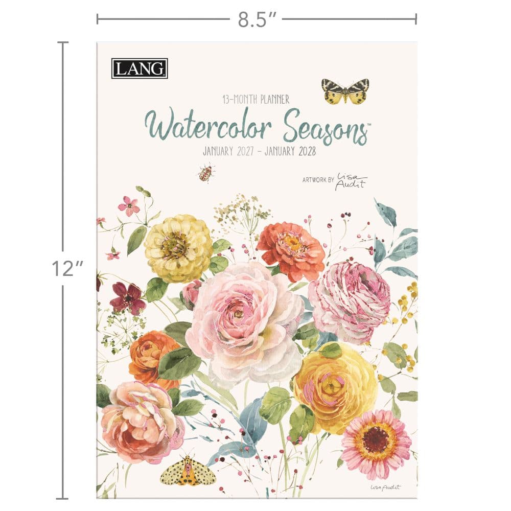 Watercolor Seasons 2027 Monthly Pocket Planner by Lisa Audit Fourth Alternate Image