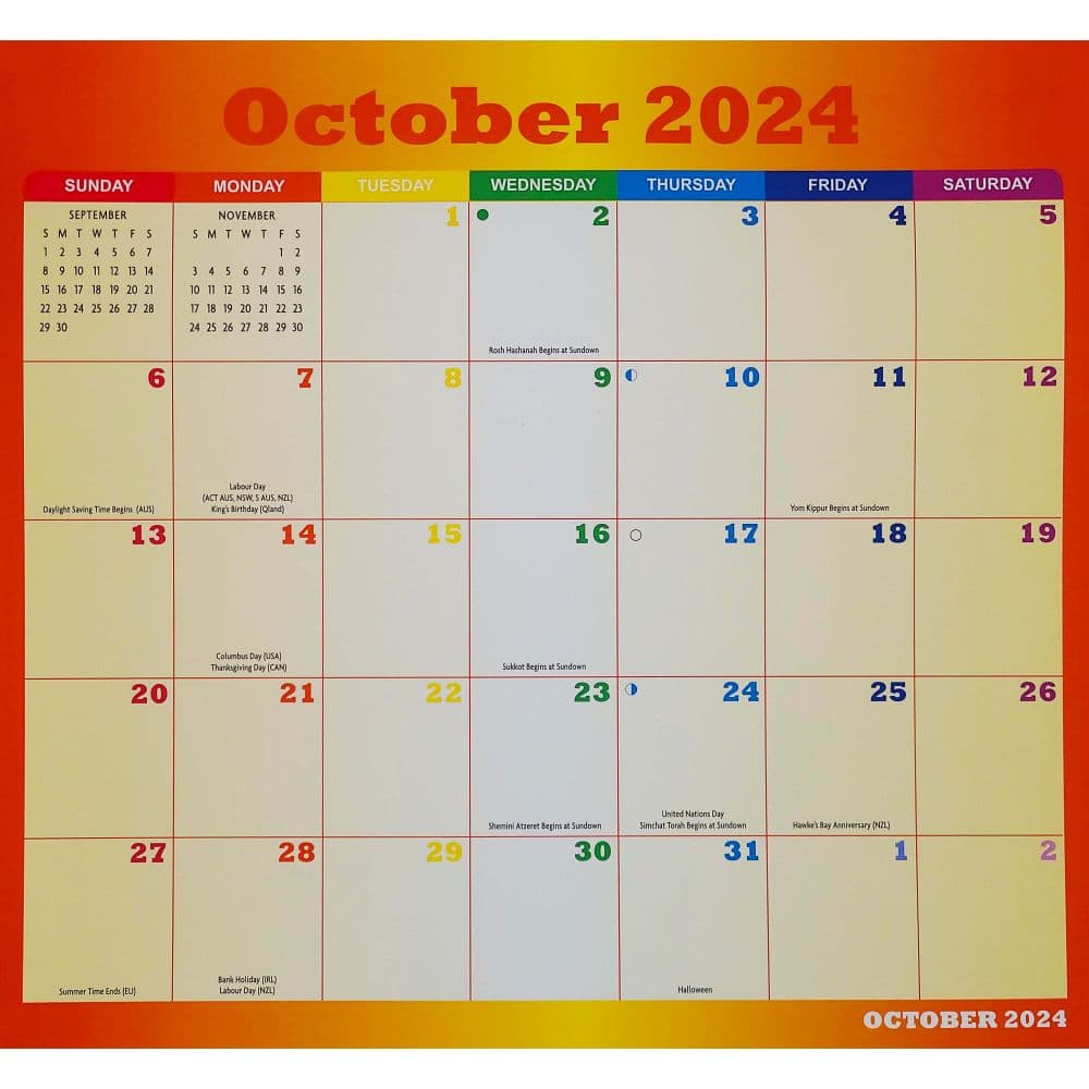 Rainbow Jumbo Magic Grip 2024 Wall Calendar Fifth Alternate Image width=&quot;1000&quot; height=&quot;1000&quot;