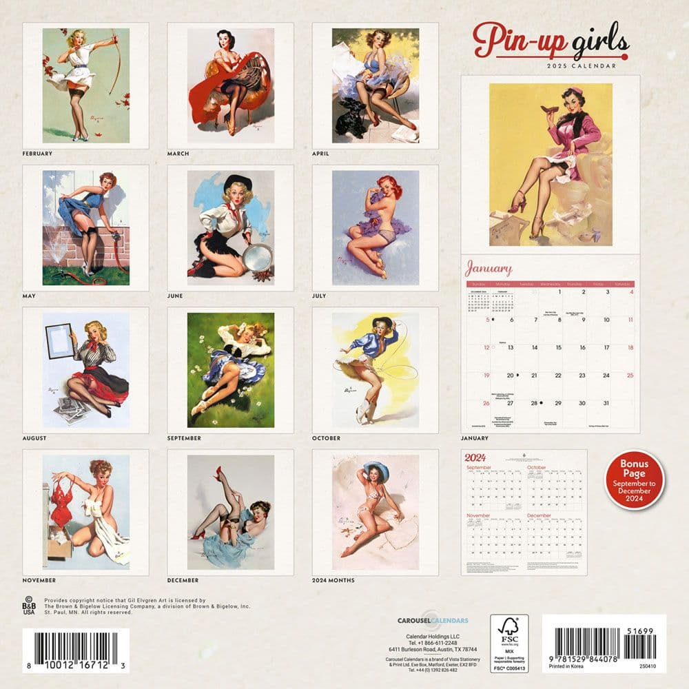 Pin Ups 2025 Wall Calendar First Alternate Image width=&quot;1000&quot; height=&quot;1000&quot;