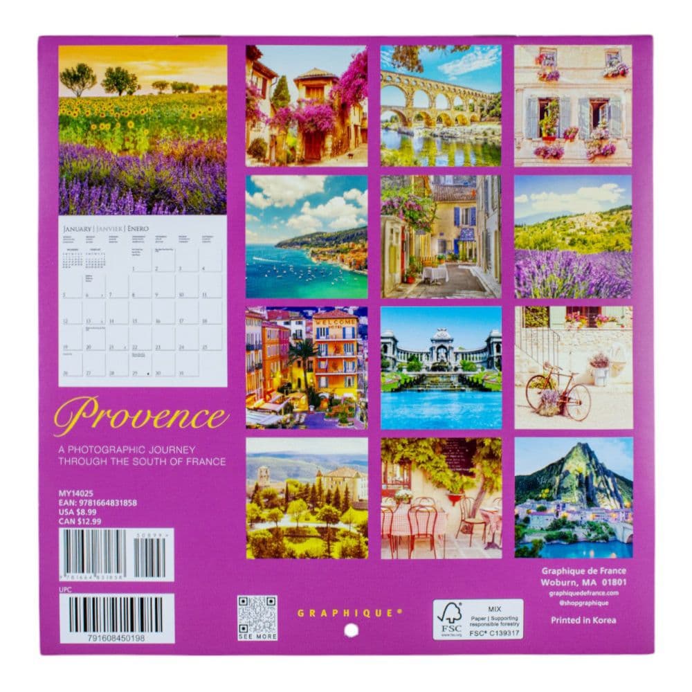 Provence 2025 Mini Wall Calendar First Alternate Image