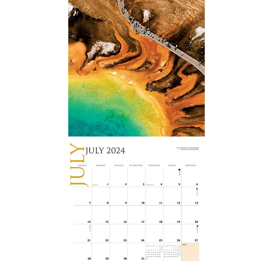 Yellowstone 2025 Wall Calendar