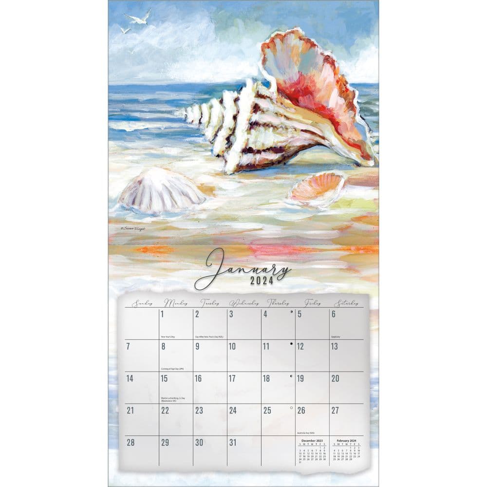 Coastal Shores 2024 Wall Calendar