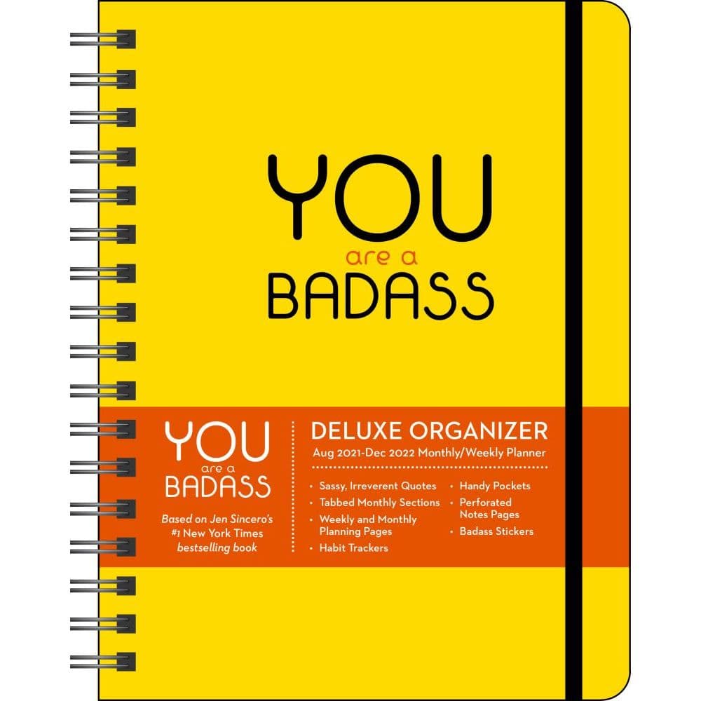 You Are a Badass 17-Month 2021-2022 MonthlyWeekly Planner Calendar