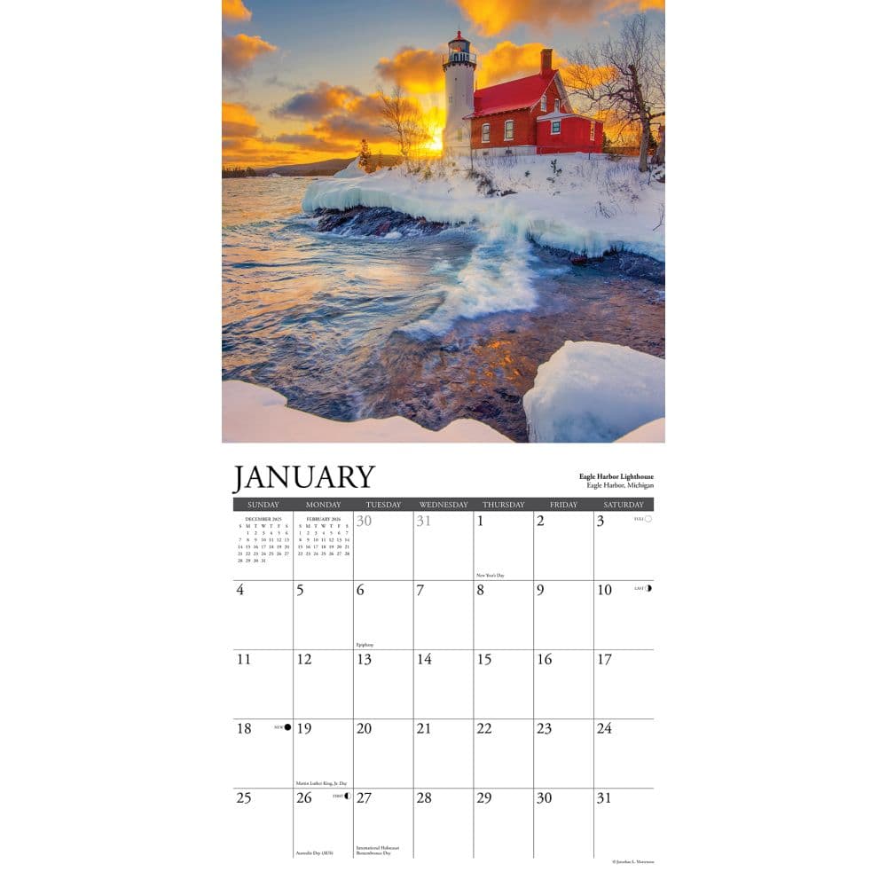 Lighthouses of the Great Lakes 2026 Wall Calendar Second Alternate Image