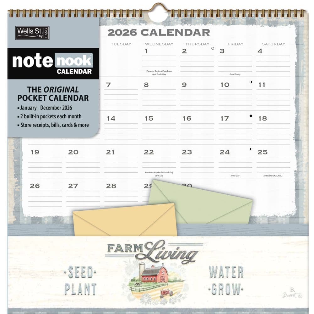 Farm Fresh 2026 Note Nook 2026 Wall Calendar_Main Image