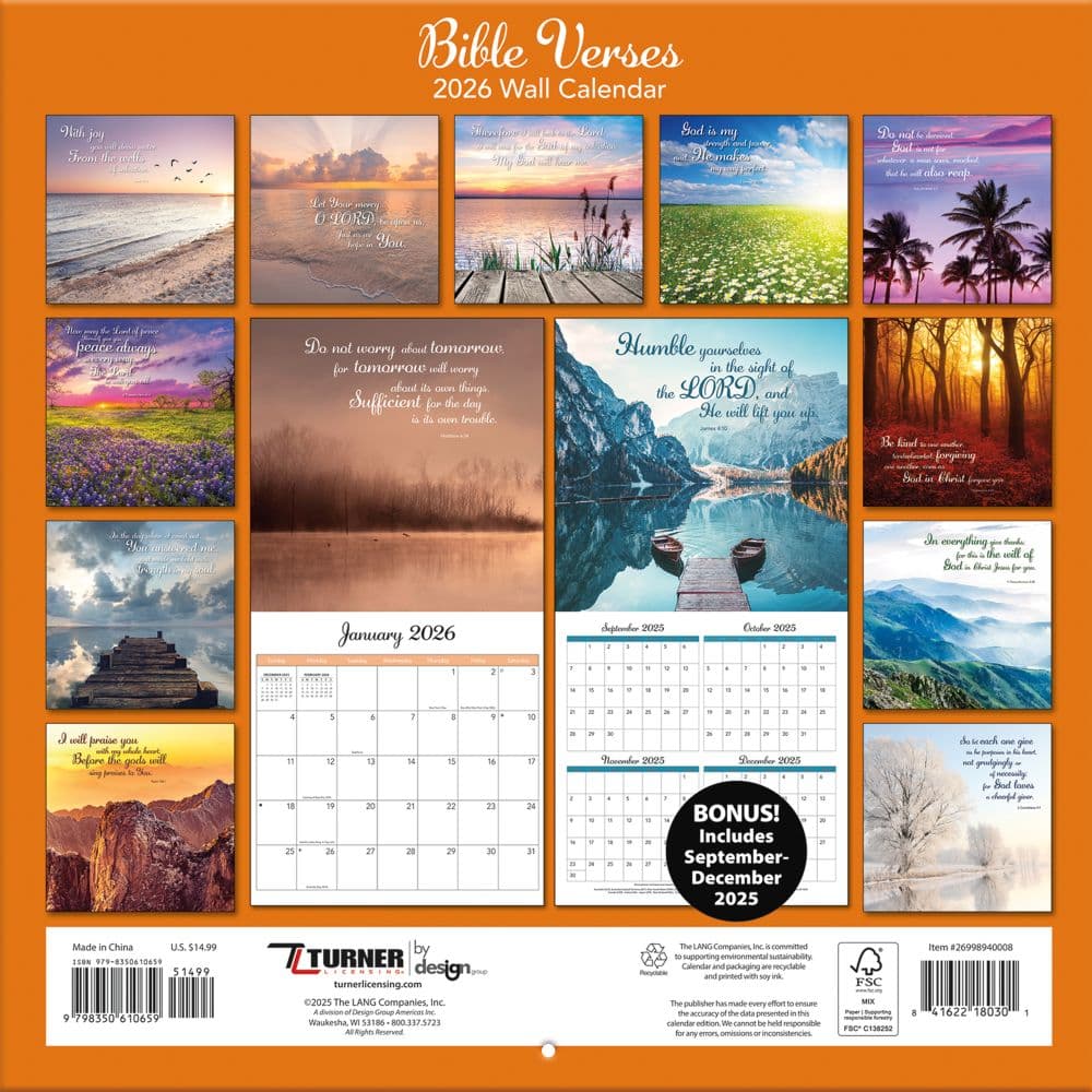 Bible Verses Photo 2026 Wall Calendar_ALT1