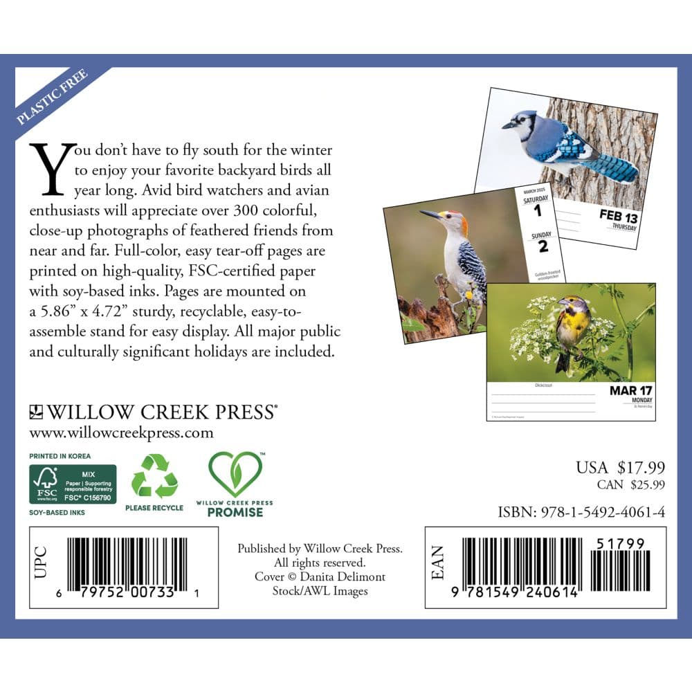 Backyard Birds 2025 Desk Calendar First Alternate Image width=&quot;1000&quot; height=&quot;1000&quot;