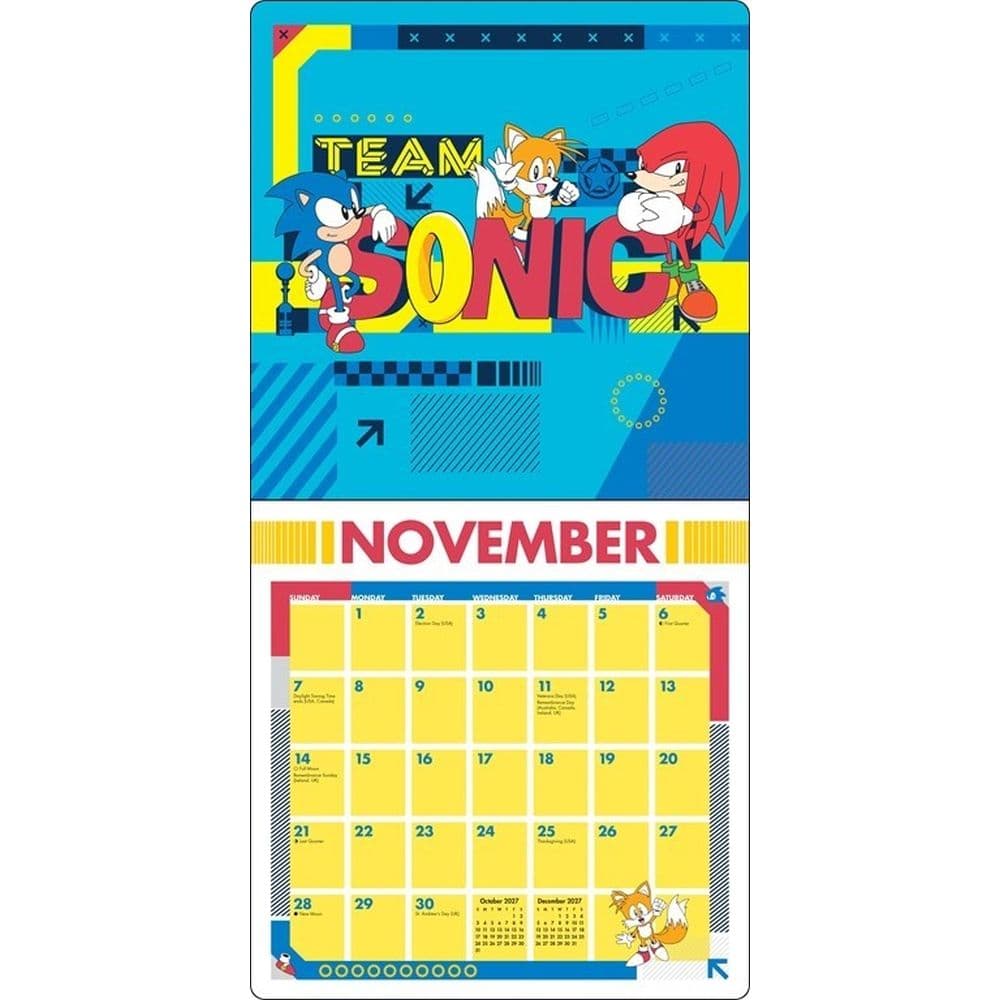 Classic Sonic the Hedgehog 2027 Wall Calendar Sixth Alternate Image