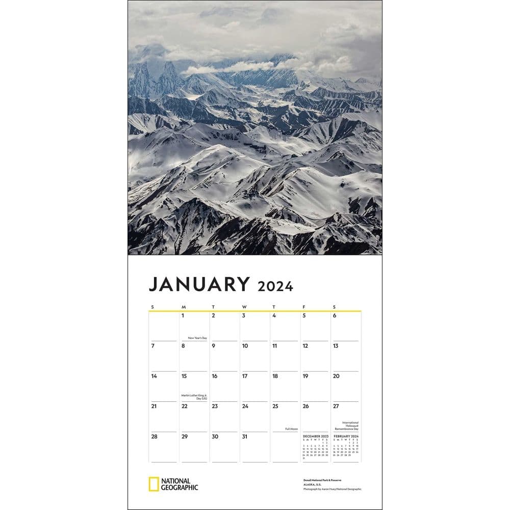 National Parks NG 2024 Wall Calendar January