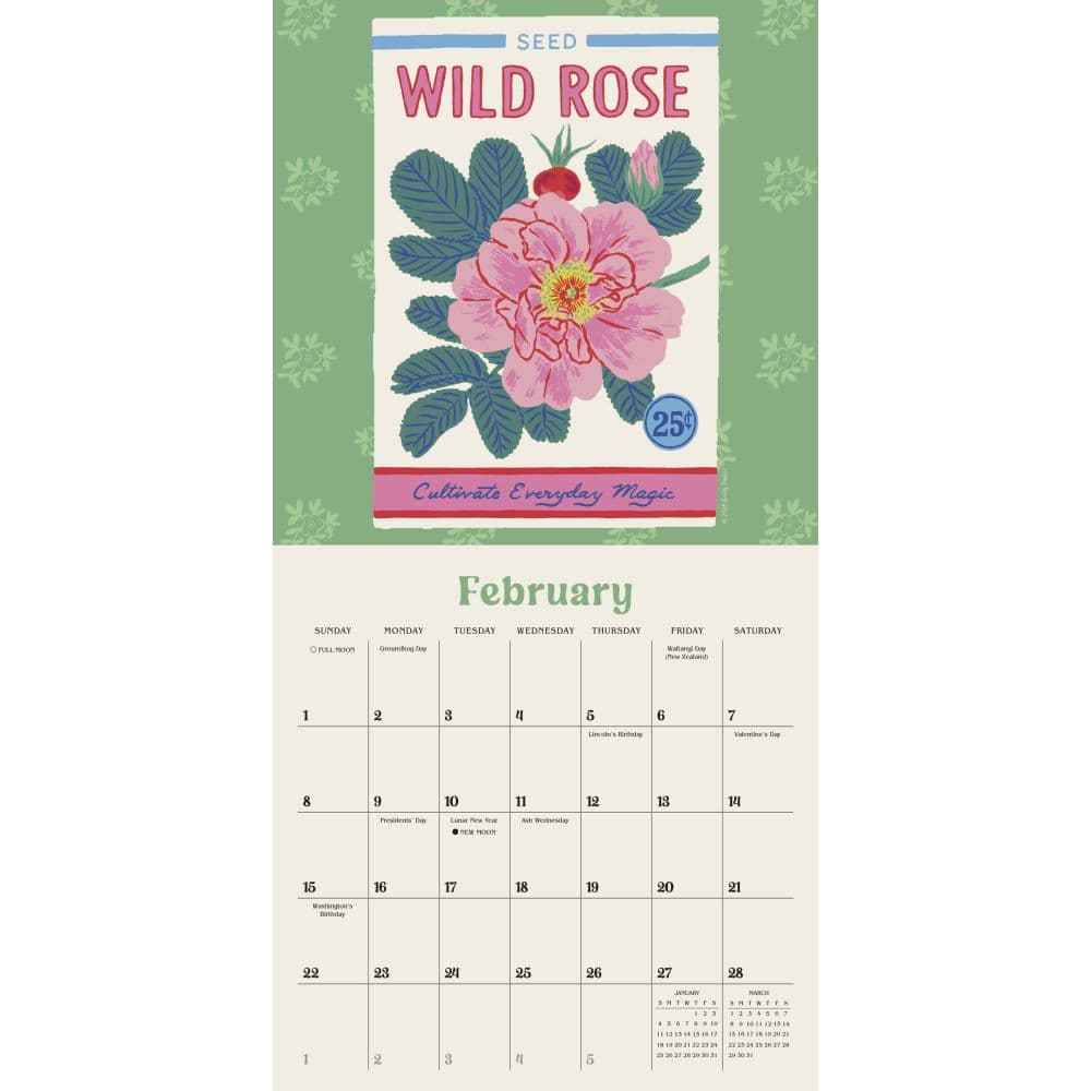 Wild for Flowers 2026 Mini Wall Calendar Second Alternate Image