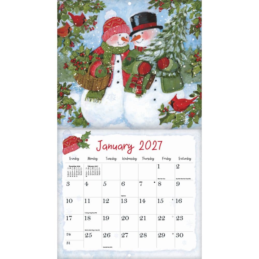 Sam Snowman 2027 Wall Calendar by Susan Winget Second Alternate Image