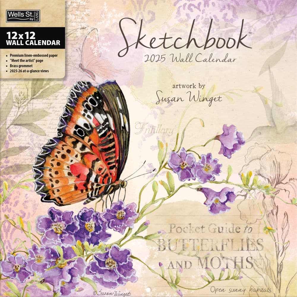 Sketchbook by Susan Winget 2025 Wall Calendar