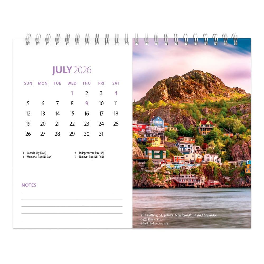 Canadian Geographic Scenic 2026 Easel Desk Calendar Third Alternate Image