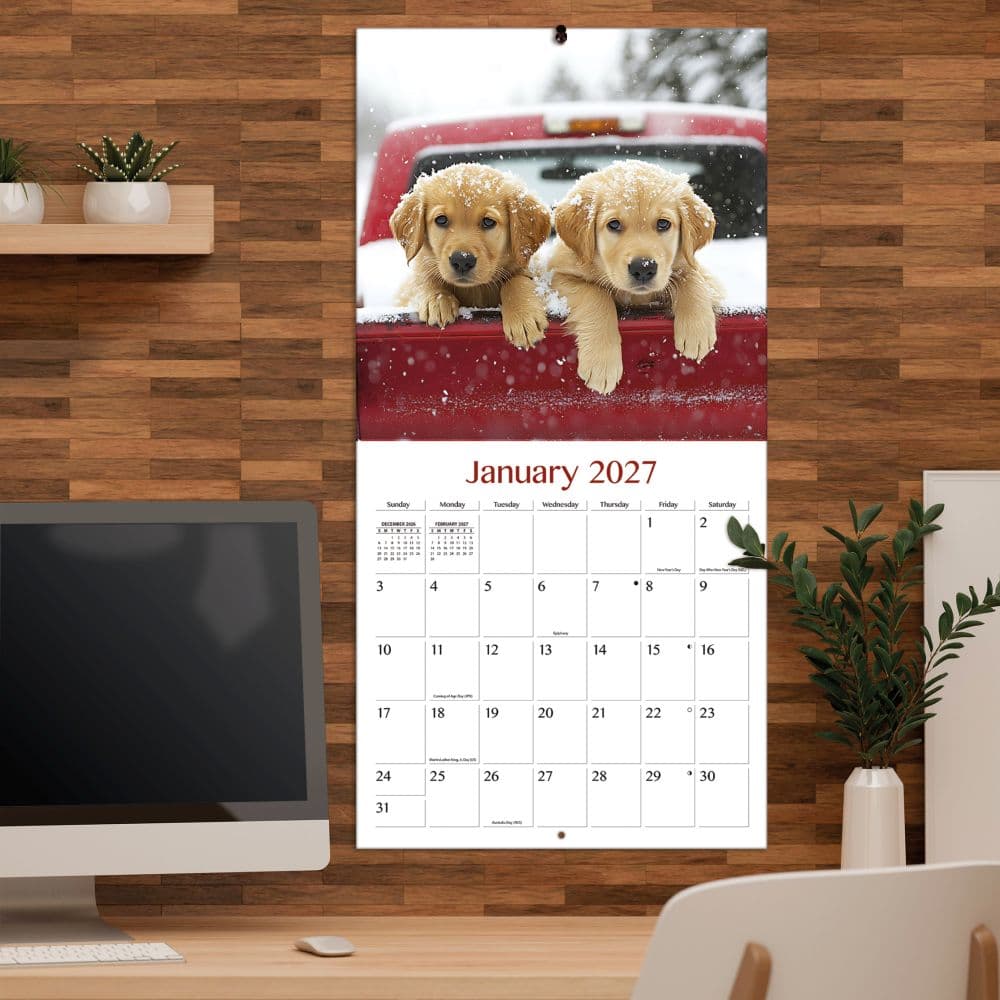 Golden Retrievers Photo 2027 Wall Calendar Fifth Alternate Image