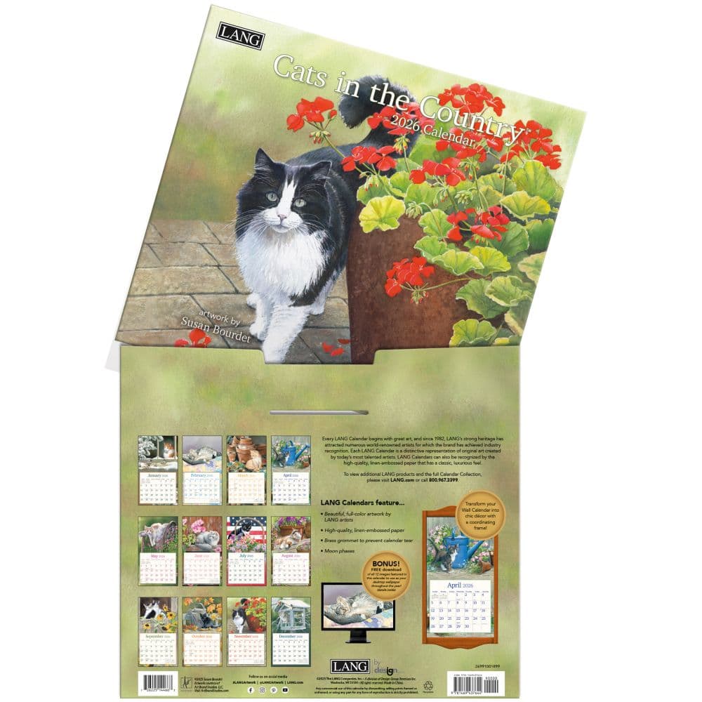 Cats in the Country 2026 Wall Calendar by Susan Bourdet_ALT3