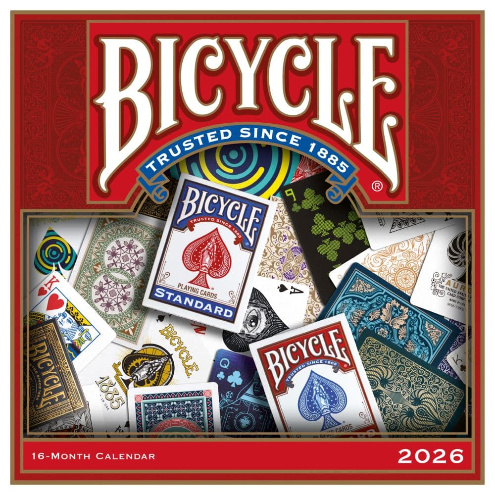 Bicycle Cards Art 2026 Wall Calendar Main Image