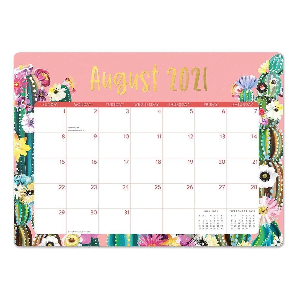 Desert Blossoms Decorative 2022 Desk Pad