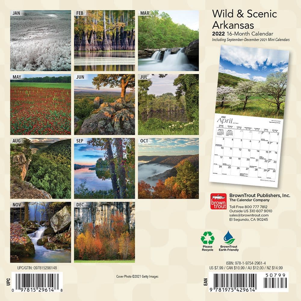 Arkansas Wild And Scenic 2022 Mini Wall Calendar - Calendars.com