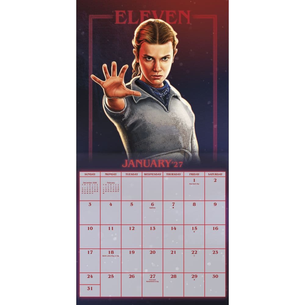 Stranger Things 2027 Mini Wall Calendar Second Alternate Image
