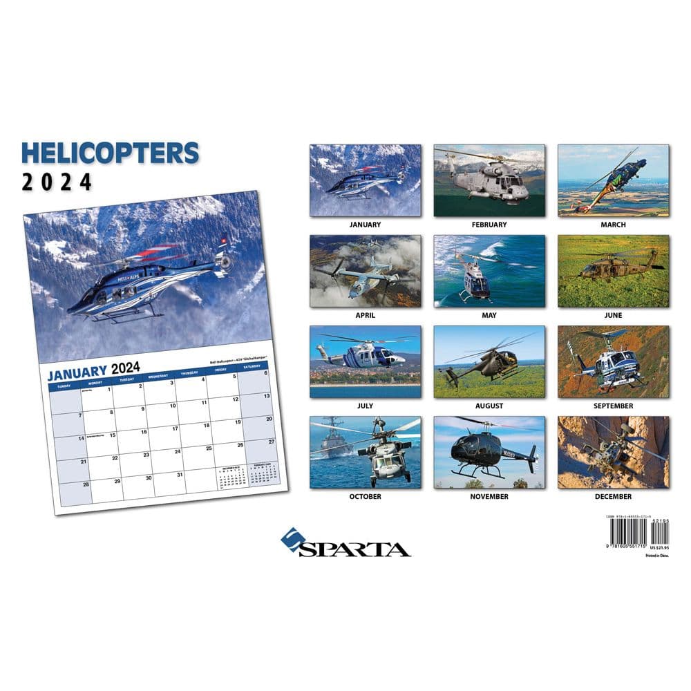 Helicopters Deluxe 2024 Wall Calendar First Alternate Image width=&quot;1000&quot; height=&quot;1000&quot;