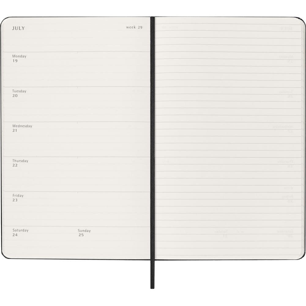 Moleskine Black Large Hard Cover 2027 Weekly Planner Second Alternate Image